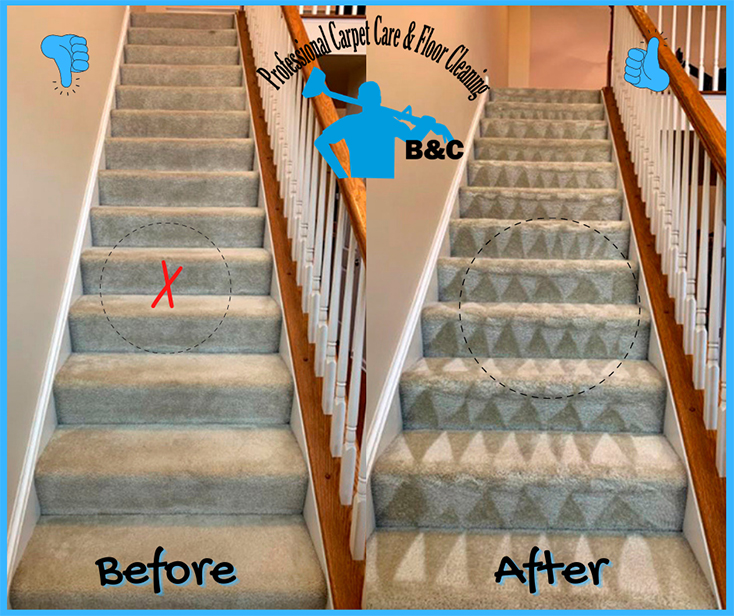 Clean Carpeted Stairs